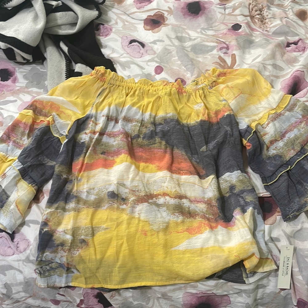 Yellow off the shoulder top